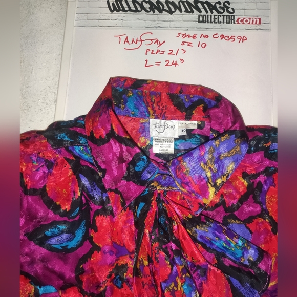 Funky Floral 90s Shirt by Tan Jay - Picture 2 of 2